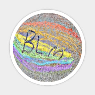 BLM Equality Chalking Street Art - Front Magnet